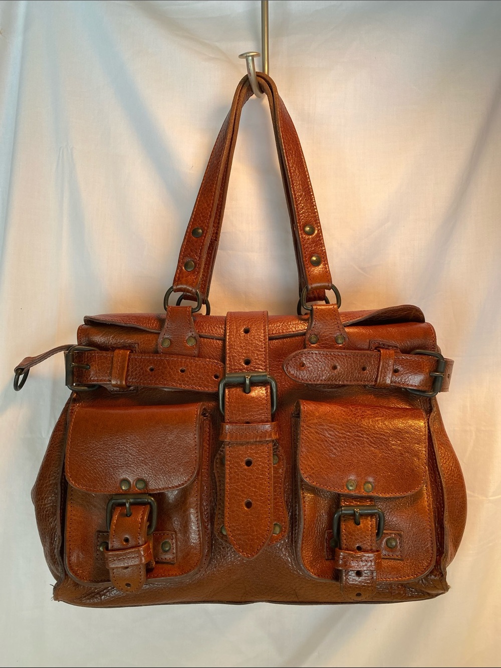 Candela brown leather shoulder bag  satchel